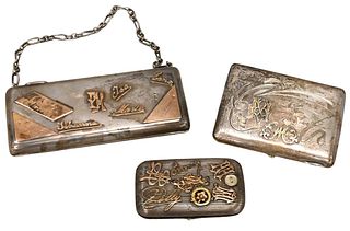 Group of Three Russian Silver Boxes