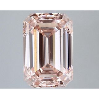 4.56 ct, Intense Pink/VS1, Emerald cut IGI Graded Lab Grown Diamond