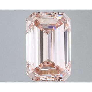 4.05 ct, Intense Pink/VS1, Emerald cut IGI Graded Lab Grown Diamond