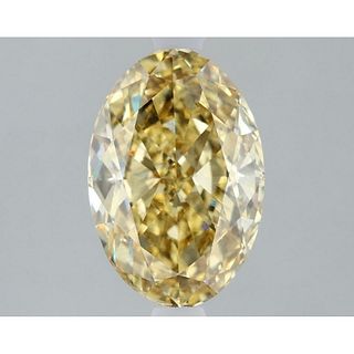2.59 ct, Intense Yellow/SI1, Oval cut IGI Graded Lab Grown Diamond
