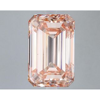 8.51 ct, Intense Pink/VS1, Emerald cut IGI Graded Lab Grown Diamond