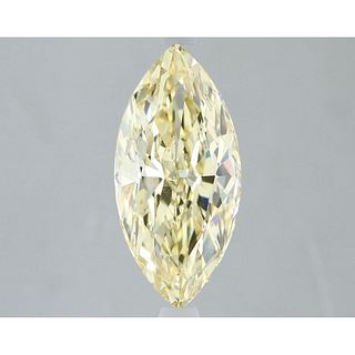2.90 ct, Intense Yellow/VVS2, Marquise cut IGI Graded Lab Grown Diamond