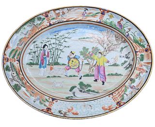 Famille Rose Oval Platter