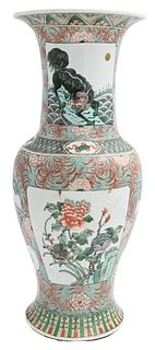 Chinese Famille Verte Phoenix (Yen Yen) Vase