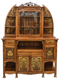 Art Nouveau Sideboard in Two Parts