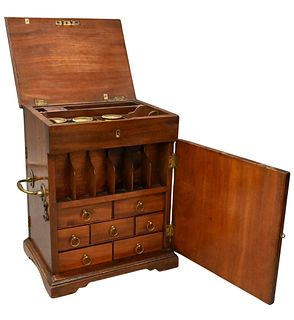Victorian Mahogany Traveling Apothecary Cabinet