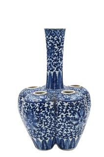Chinese Blue and White Tulip Vase