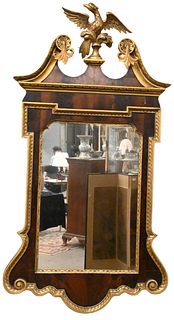 Chippendale Style Mahogany Mirrors having Eagle Top
