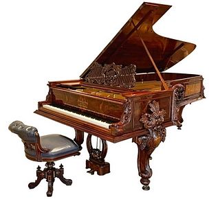 Steinway Rosewood Inlaid Model D Centennial Concert Grand Piano