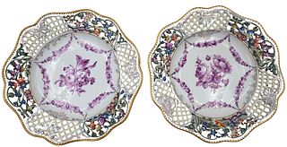 Pair of Meissen Porcelain Plates