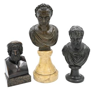 Three Bronze and Marble Busts