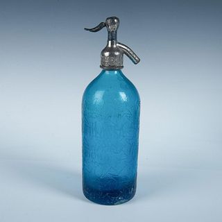 Antique Blue Glass Seltzer Bottle Argentina Soda 44