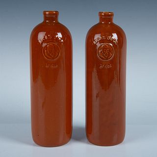 2pc Antique Ceramic Liquor Bottles, Lucas Bols