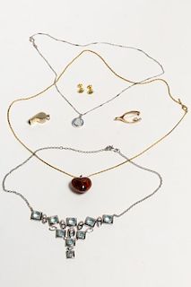 6 Costume Jewelry Articles, incl. Sterling Silver