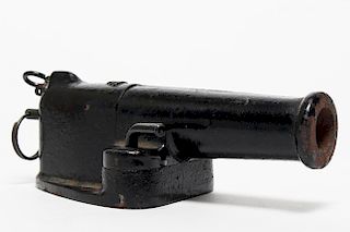 Antique French Cast Iron Alarm or Signal Cannon