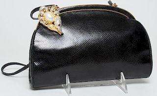 Vintage Judith Leiber Karung Leather Evening Bag