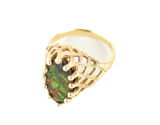 10K GOLD & OPAL COCKTAIL RING