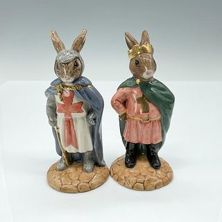 2pc Royal Doulton Bunnykins Figurines, Robin Hood Gold Edition Figurines
