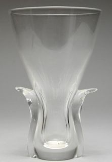Lloyd Atkins for Steuben Crystal "Cobra" Vase