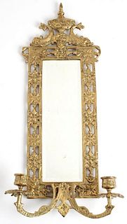 Louis XVI-Style Brass Mirror Sconce