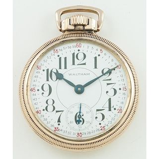Waltham Crescent Street Montgomery Dial Open Face Pocket Watch