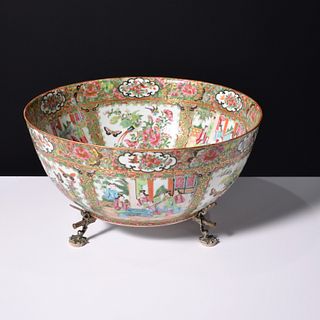 Large Chinese Export Rose Medallion Bowl