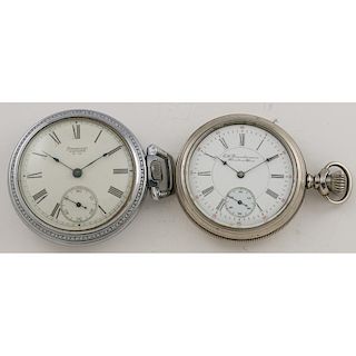 Waltham and Hampden Sidewinder Pocket Watches