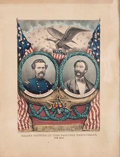 FREMONT AND COCHRANE <I>GRAND BANNER OF THE RADICAL DEMOCRACY FOR 1864</I> BY CURRIER & IVES
