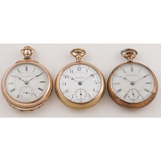 Open Face Pocket Watches in Gold Filled