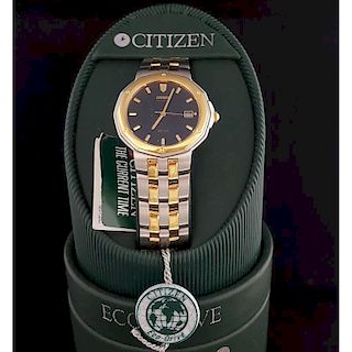 Citizen Eco-Drive WR100 Date Wrist Watch Ca 1998