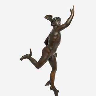  Antique Bronze of Flying Mercury, after Giambologna