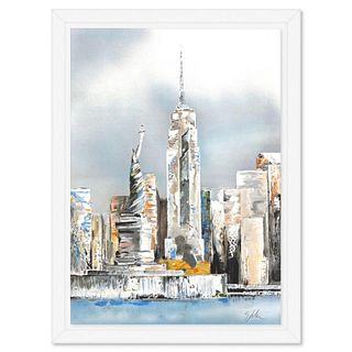 Victor Spahn, "Manhattan" framed limited edition lithograph, hand signed with Certificate of Authenticity.