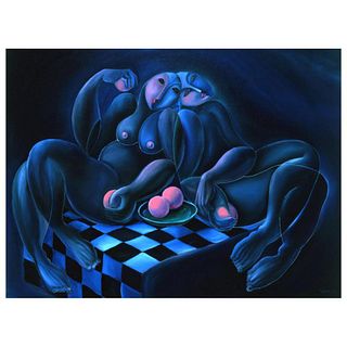 Yuroz, "Lovers" Hand Signed Limited Edition Serigraph with Certificate of Authenticity.