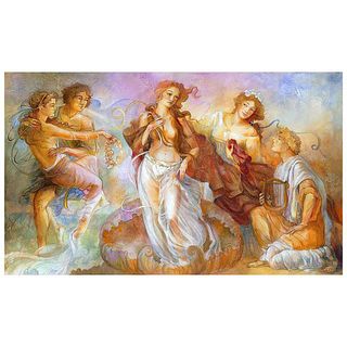 Lena Sotskova, "Birth of Venus" Hand Signed, Artist Embellished Limited Edition Giclee on Canvas with COA.