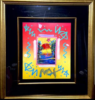 Peter Max- Mixed media on paper "Better world"