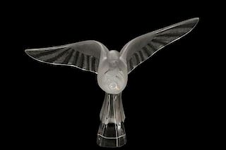 Lalique Crystal Sculpture Large Flying Clita Dove