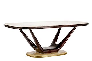 Sculptural Rosewood Dining Table, Vittorio Dassi