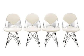 Set, 4 Eames DKR.2 Chairs w/ Bikini Pads