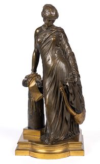 JEAN JACQUES (JAMES) PRADIER (FRENCH / SWISS, 1790-1852) BRONZE STATUE