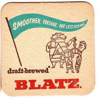 1958 Blatz Beer 3½ inch coaster WI-BLA-47 La Crosse Wisconsin