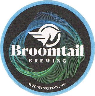 2020 Broomtail Brewing Co Wilmington North Carolina 4 Inch coaster 