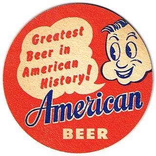 1947 American Beer 3¾ inch coaster MD-AMB-10 Baltimore Maryland