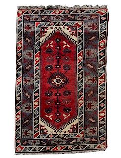 Hand Woven Turkish Kazak Rug 4' 2'' x 6' 4''
