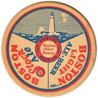 1940 Boston Light Ale/Beer 4¼ inch coaster MA-BOSBC-2 Boston Massachusetts