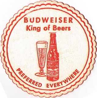 1943 Budweiser Beer 3½ inch MO-AB-1377 St. Louis Missouri