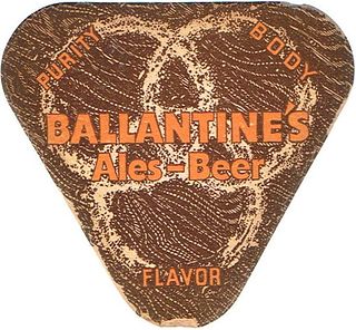 1936 Ballantine's Ales-Beer 4¼ inch coaster NJ-BAL-9 Newark New Jersey