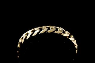 14k Yellow Gold Beveled Curb Link Bracelet