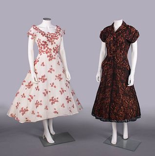 RESORT & DAY DRESSES, HONOLULU & BEVERLY HILLS, 1950s