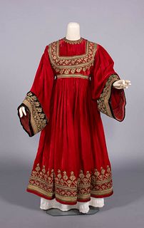 REGIONAL SOUTACHE EMBELLISHED CEREMONIAL DRESS, EARLY-MID 20TH C