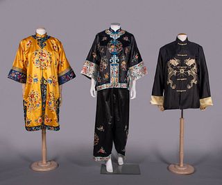 EMBROIDERED SILK LOUNGEWEAR, CHINA, MID-LATE 20TH C